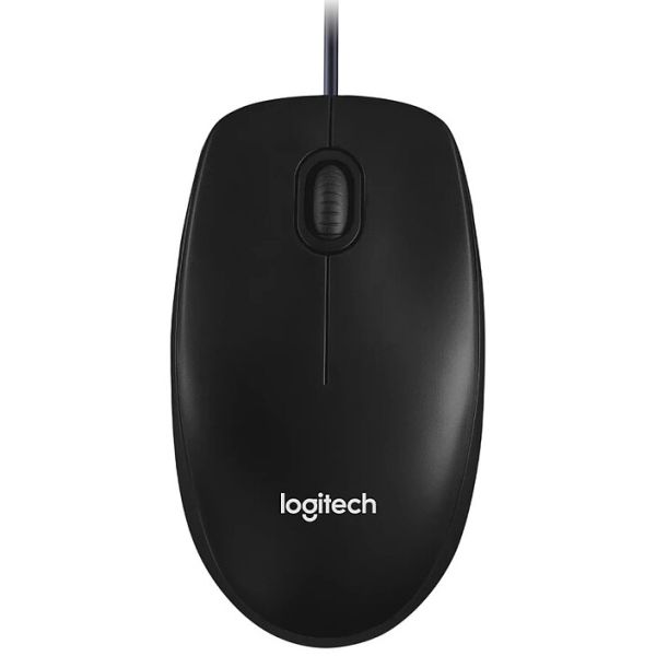 LOGITECH Mouse M100 - BLACK - USB - EMEA-914 - AKOYA HANGTAB BOX M100