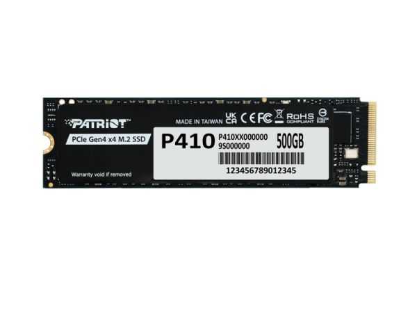 Hard drive: Patriot P410 500GB SSD M.2 PCIe Gen4 x 4 2280 - P410P500GM28H