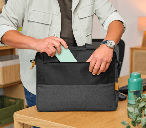 LISBOA 16" LAPTOP BAG - BLACK