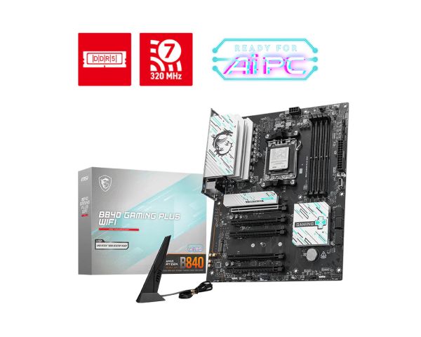 MSI Motherboard B840 GAMING PLUS WIFI sAM5 B840 4xDDR5 M.2 HDMI WiFi BT ATX