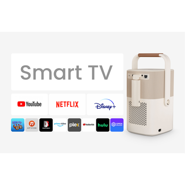 Yaber T2Plus, LCD Projector, FHD 1920x1080, 450Lm, JBL Speakers, Beige