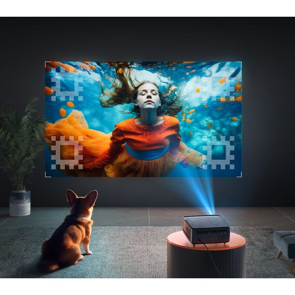 Yaber U6 Pro (AOSP) Home Cinema Projector, FHD 1920x1080, 800Lm, Black