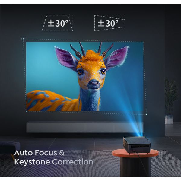 Yaber U6 Pro (AOSP) Home Cinema Projector, FHD 1920x1080, 800Lm, Black
