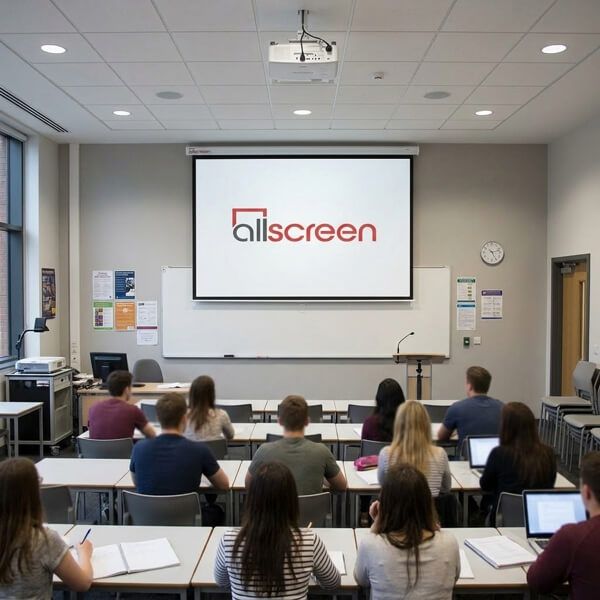 Projector screen ALLSCREEN MANUAL PROJECTION SCREEN 244X186CM 16:9 HD FABRIC CWP-244186 Diagonal 120 inch / 304 CM