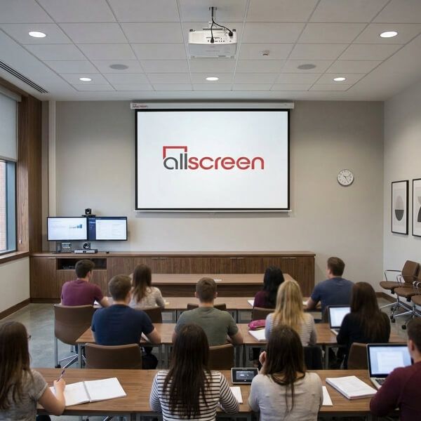 Projector screen ALLSCREEN MANUAL PROJECTION SCREEN 244X186CM 16:9 HD FABRIC CWP-244186 Diagonal 120 inch / 304 CM