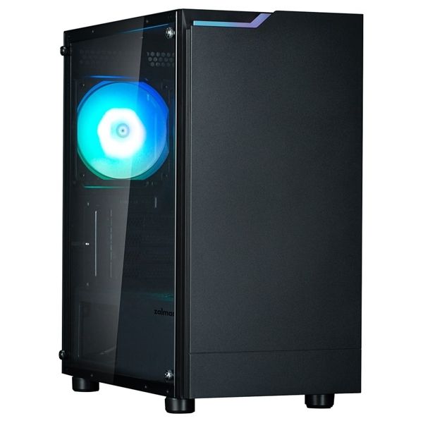 Zalman PC case T4 Plus without PSU, 2xUSB3.0, 1xUSB2.0, 1x120mm ARGB, VGA 320mm, TG Side Panel, mATX, black