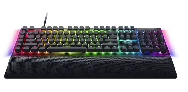 Razer Keyboard mechanical BlackWidow V4, 114key, Yellow Switch, USB-A, EN, RGB, black