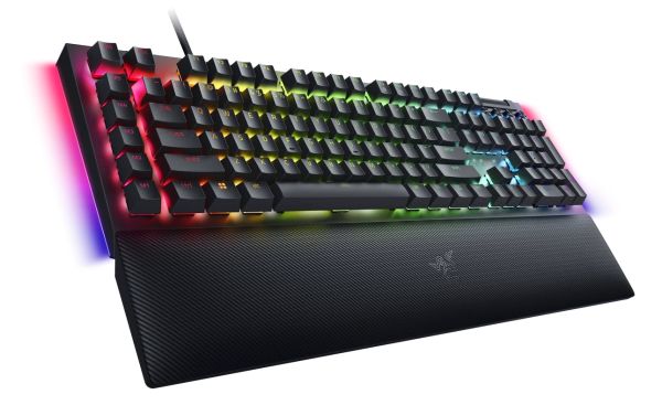 Razer Keyboard mechanical BlackWidow V4, 114key, Yellow Switch, USB-A, EN, RGB, black