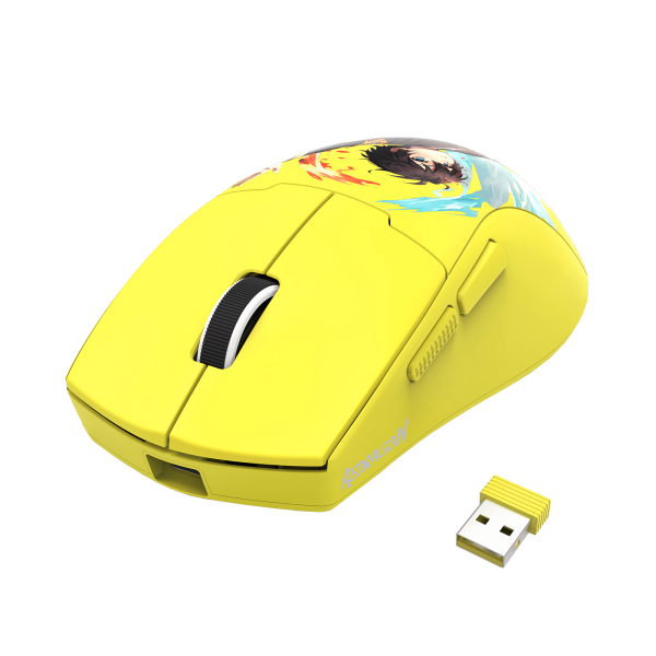 Redragon M918-AKB-PRO K1NG Max Wireless Anime AKB Gaming Mouse (Yellow)
