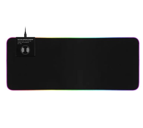 RGB Mouse Pad With Wireless Charger For Phones