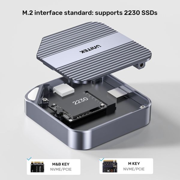 Magnetic M.2 2230 NVMe SSD Enclosure