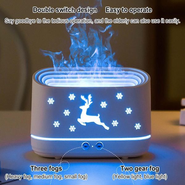 Flame Air Humidifier 300ml Christmas Deer