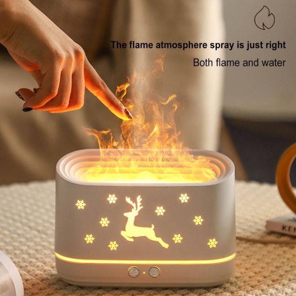 Flame Air Humidifier 300ml Christmas Deer