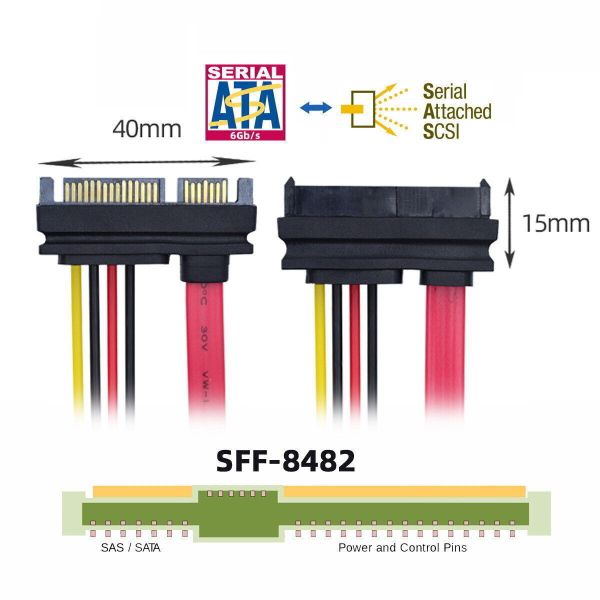 SAS (29pin) HDD to SATA (22pin) adapter