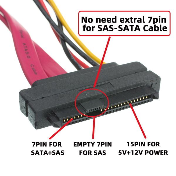SAS (29pin) HDD to SATA (22pin) adapter