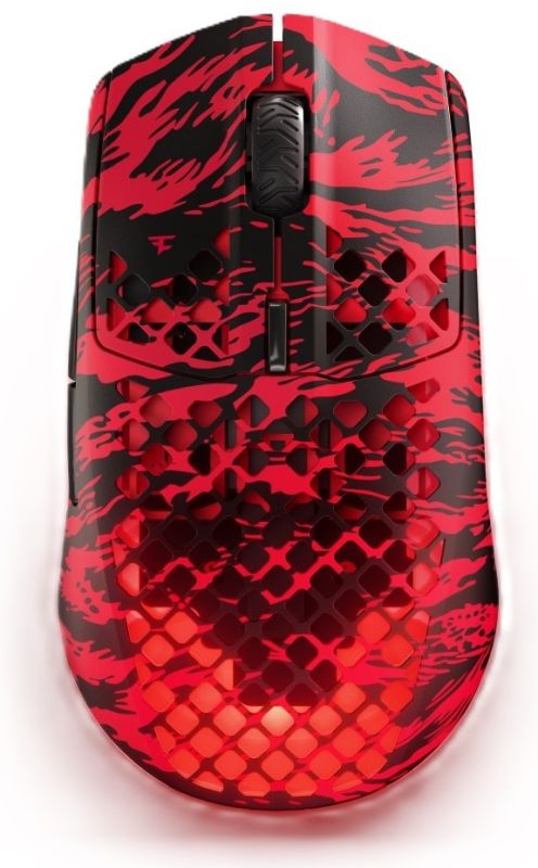 SteelSeries Mouse Aerox 3 WL Faze Clan, RGB, USB-A/WL/BT, black-red