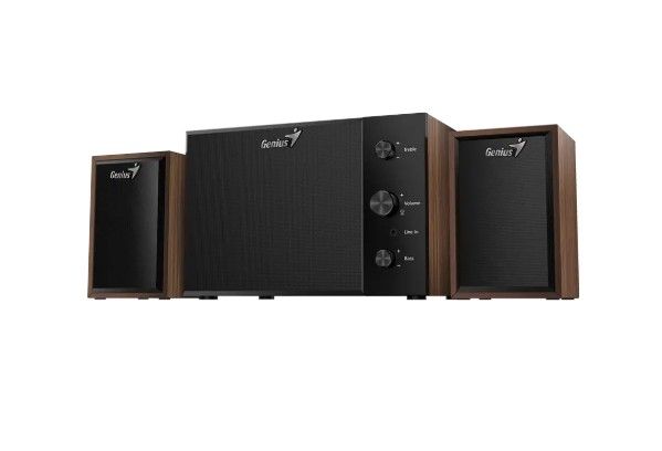SW-2.1 350 Wood-EU, Genius, Speakers with subwoofer 15W (RMS) Subwoofer: 8 watts, Satellite speaker: 3.5 watts x 2
