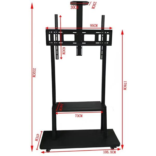 TV Mount Allscreen C1800, 42"-100", TV Mount With Roller, Black