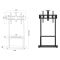 TV Mount Allscreen C1800, 42"-100", TV Mount With Roller, Black