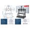 TV Mount Allscreen C2100, 40"-75", TV Mount With Roller, Black
