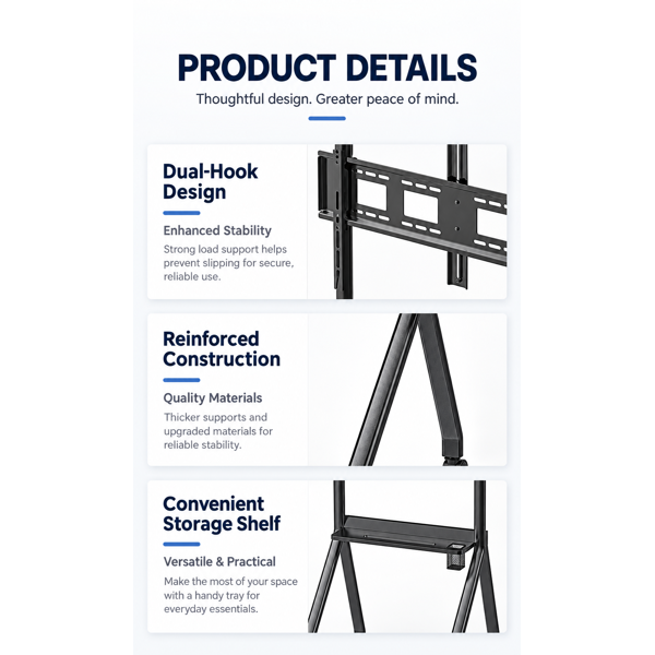 TV Mount AllScreen TR43, 55"-120", TV Mount With Roller, Black