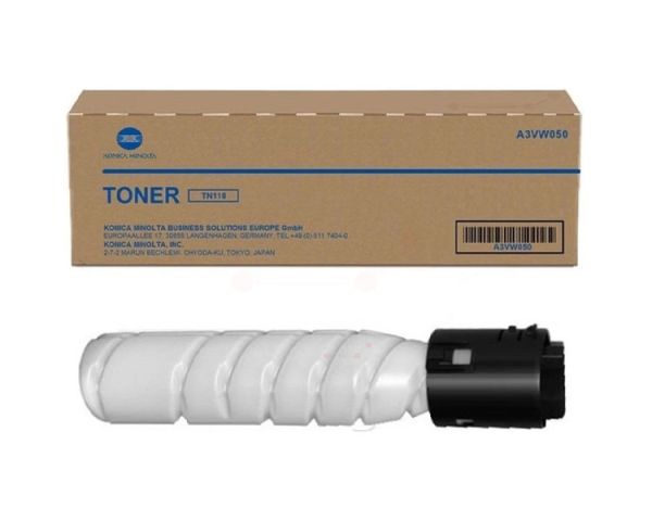 Cartridge: Konica Minolta TN-118 Black Original Toner-kit - A3VW050