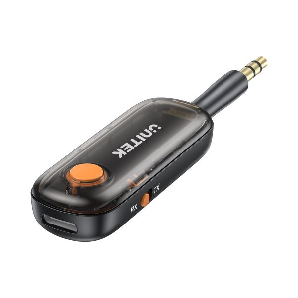 B1111A01, UNITEK, Bluetooth Adapter, 2-in-1 Bluetooth 5.3 Transmitter/Receiver, up to 10 m, latency 40ms, charge up to 10