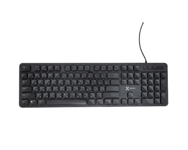 Keyboard: Vertex VX-301B Wired Keyboard EN/RU Layout Black