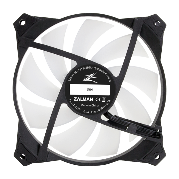 ZALMAN Case Fan INFINITY MIRROR ZM-IF120, ARGB, 120MM, 1200RPM ± 10%,3 PIN,BLACK FRAME
